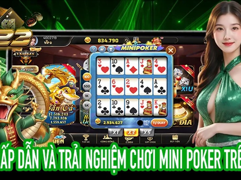 Giao diện các trò chơi bài phổ biến như Poker, Baccarat, Tiến Lên tại VZ99